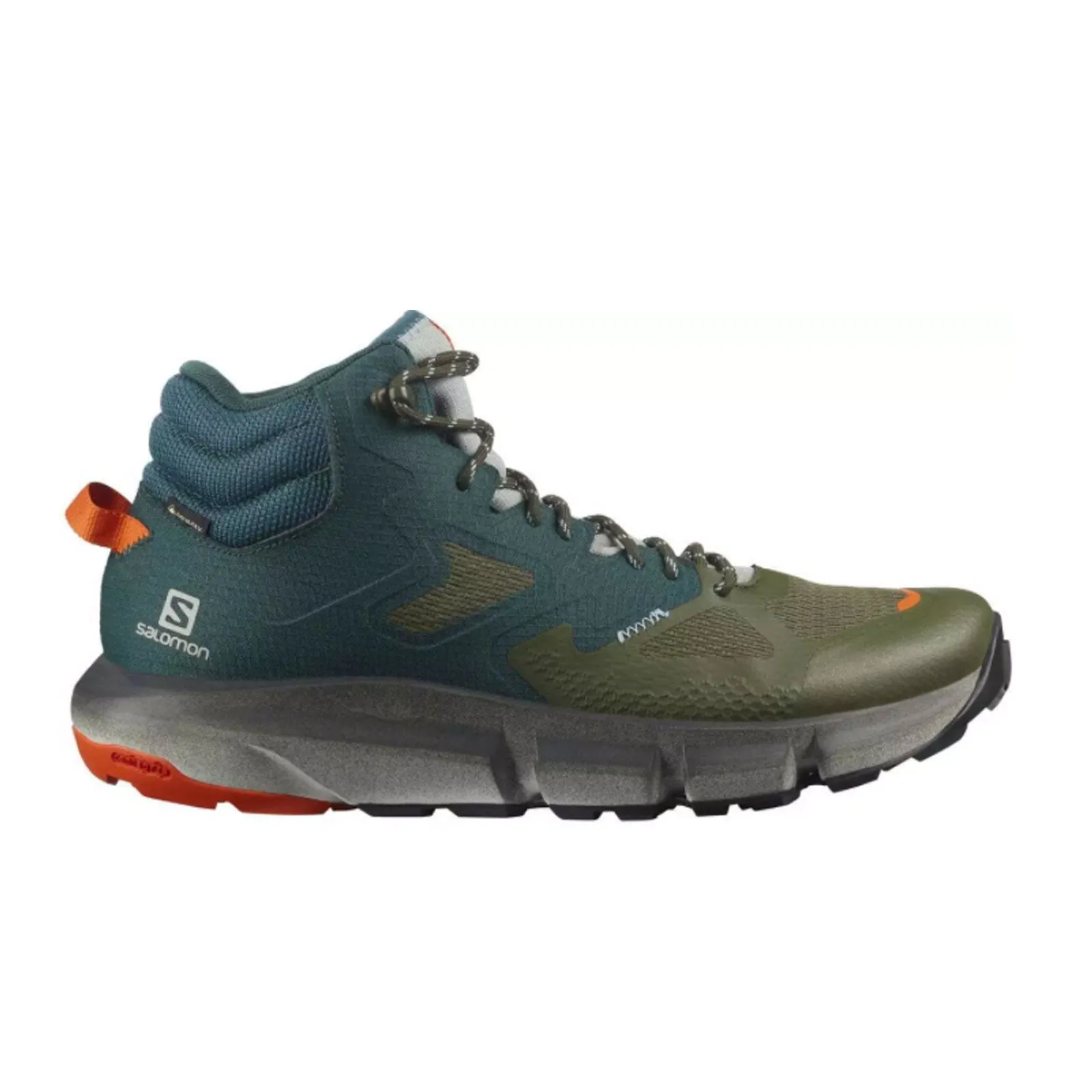 Salomon Predict Hike Mid GTX Hiking Boot (Men) - Ponderosa/Olive Night/Red Orange