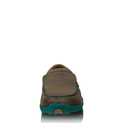 Twisted X Womens Bomber/Turquoise Driving Mocs